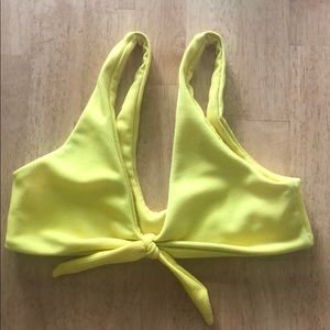 Yellow bathing suit top